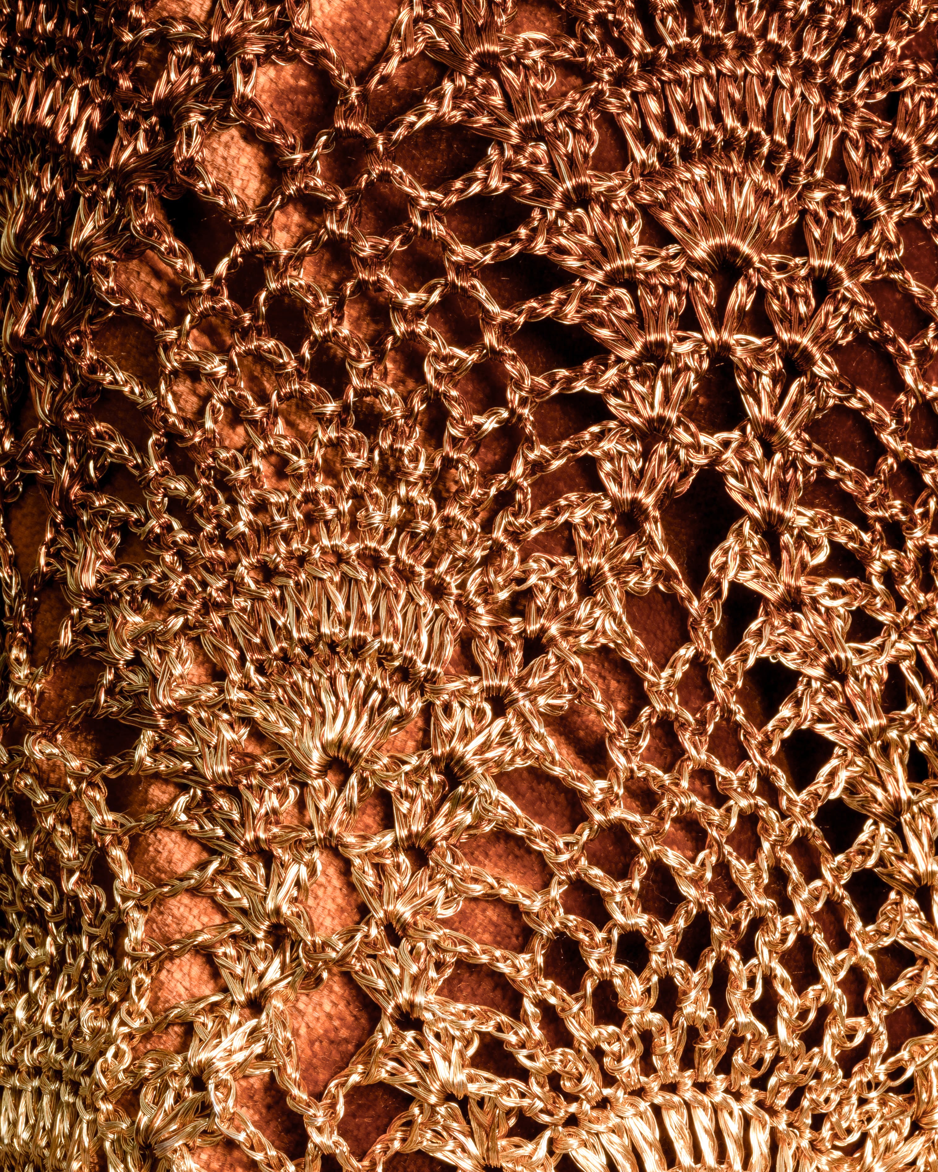 KAIA PINEAPPLE MINI MOCHILA - GOLD & COPPER