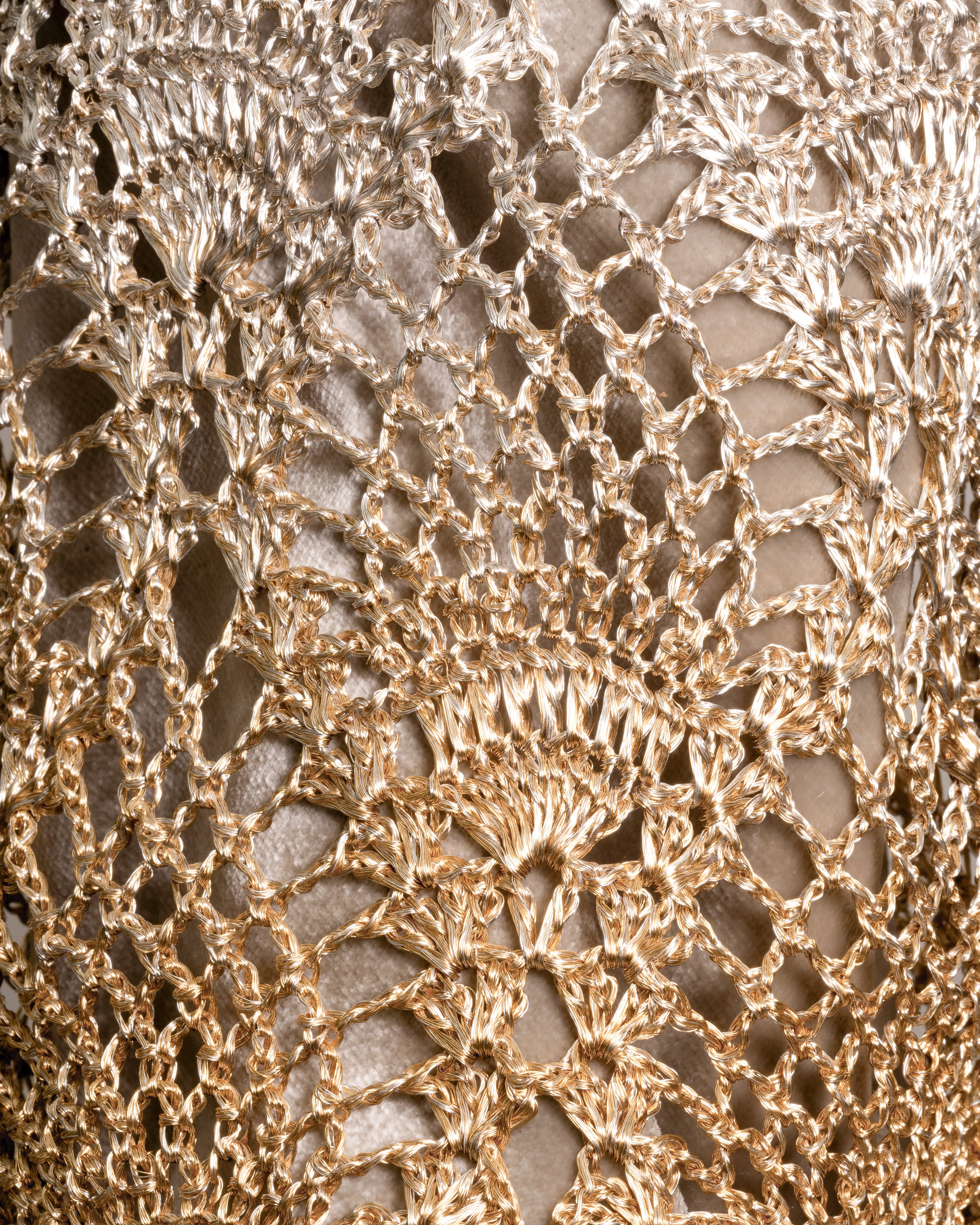 KAIA PINEAPPLE MINI MOCHILA - GOLD & SILVER