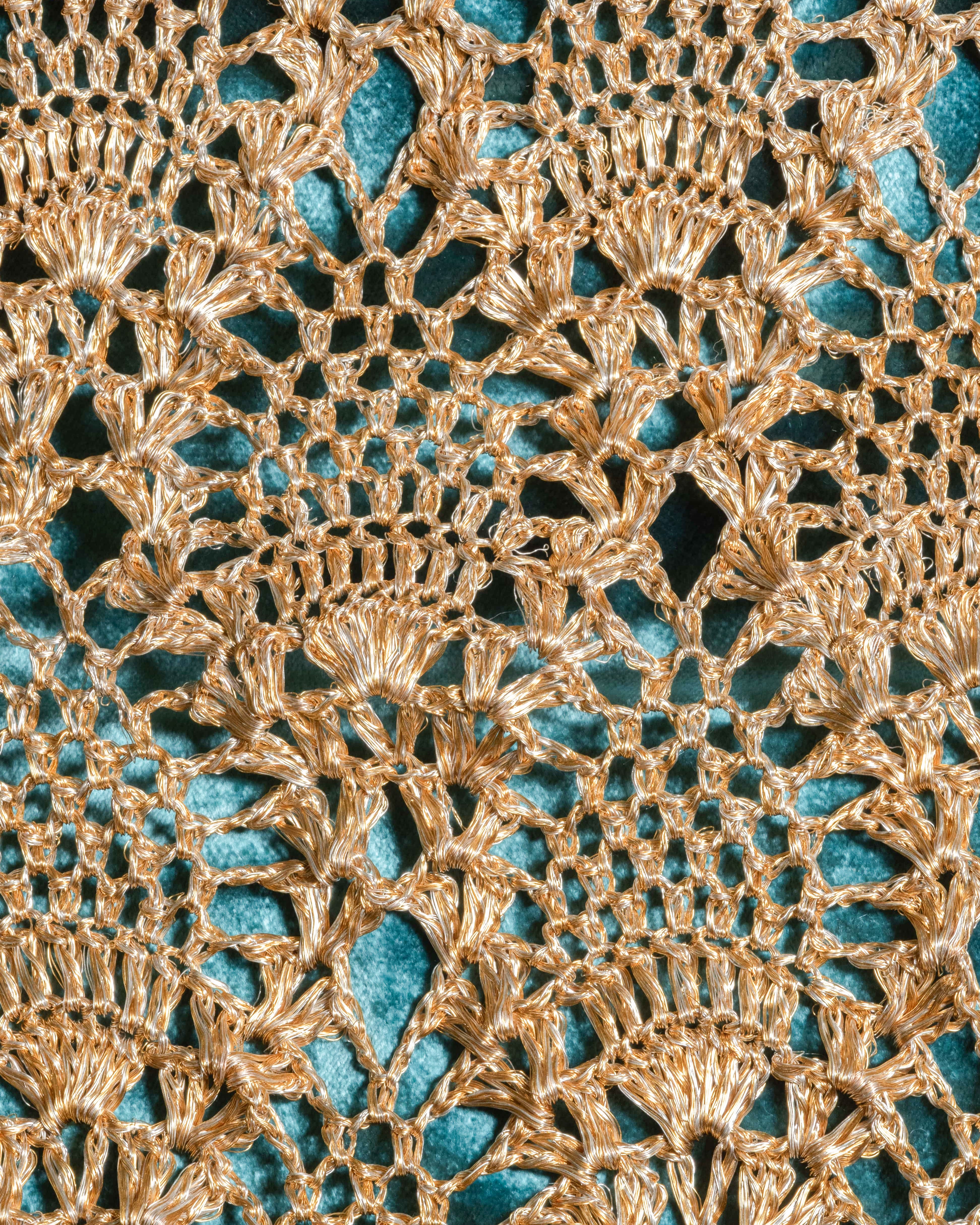 Pineapple Clutch -  Gold & Emerald Lining