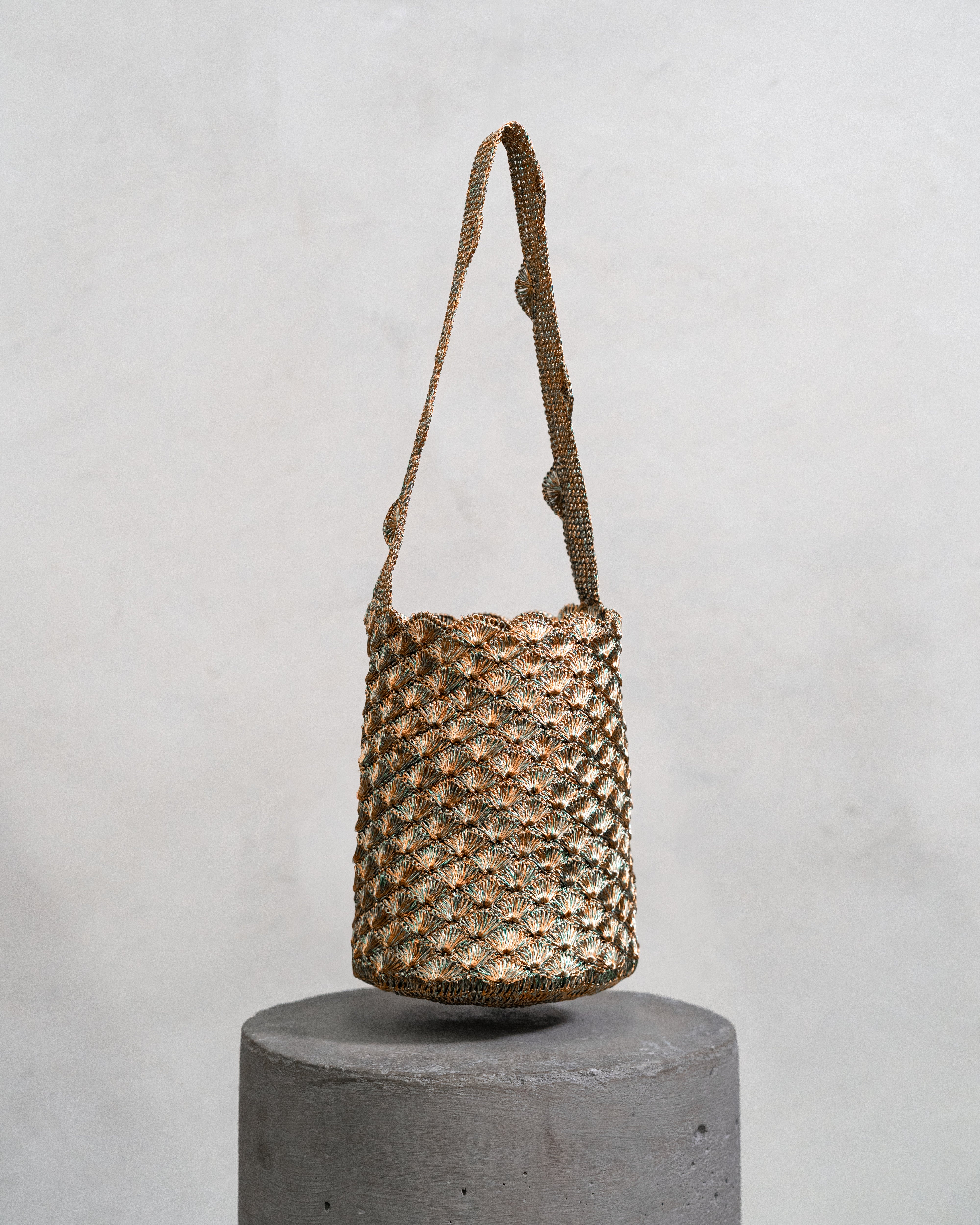 SEASHELL MOCHILA - COPPER & TURQUOISE