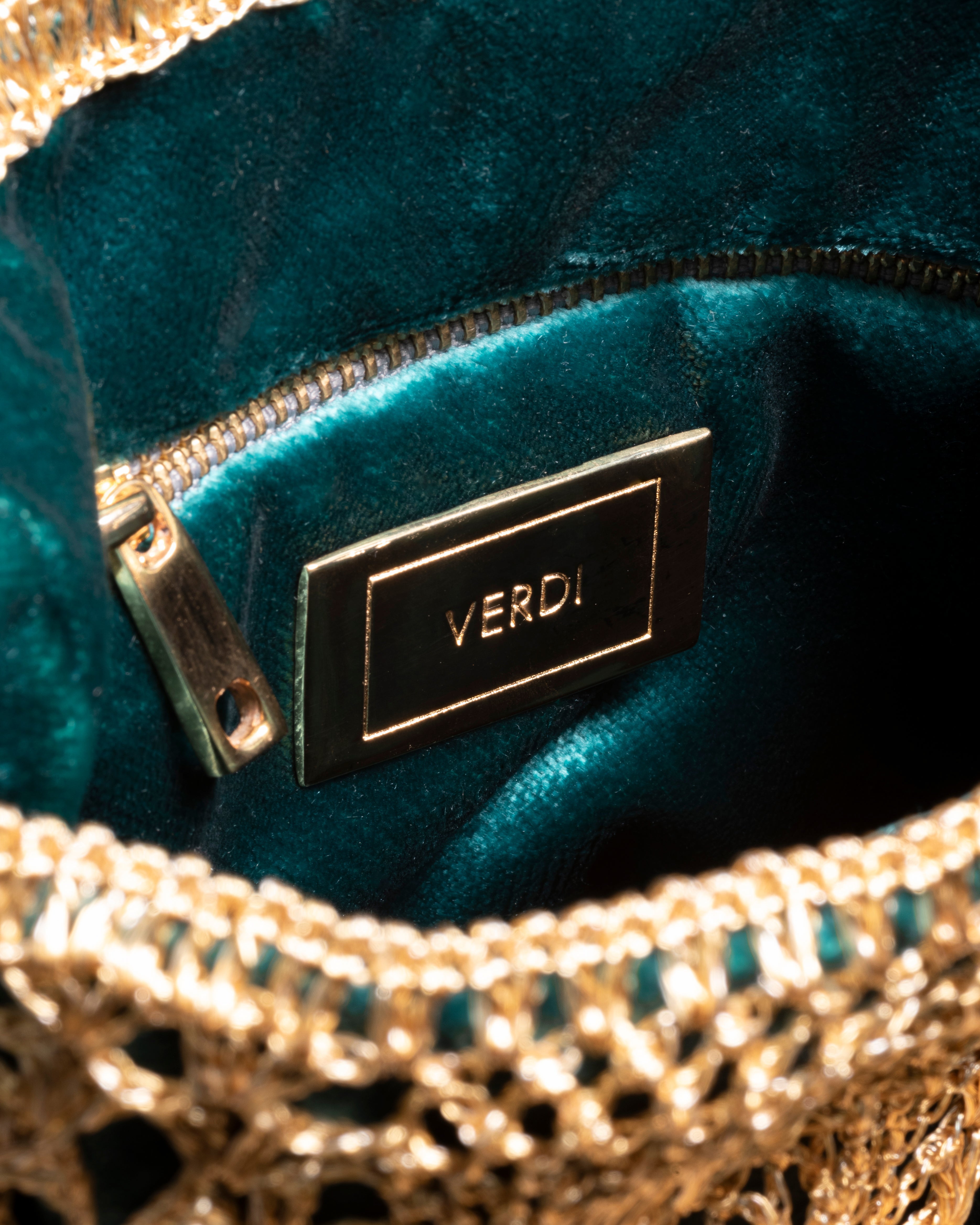 PINEAPPLE MOCHILA - GOLD & EMERALD LINING